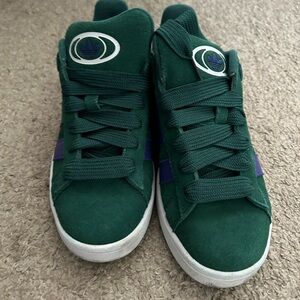 Adidas Forest Green and Violet Sneakers